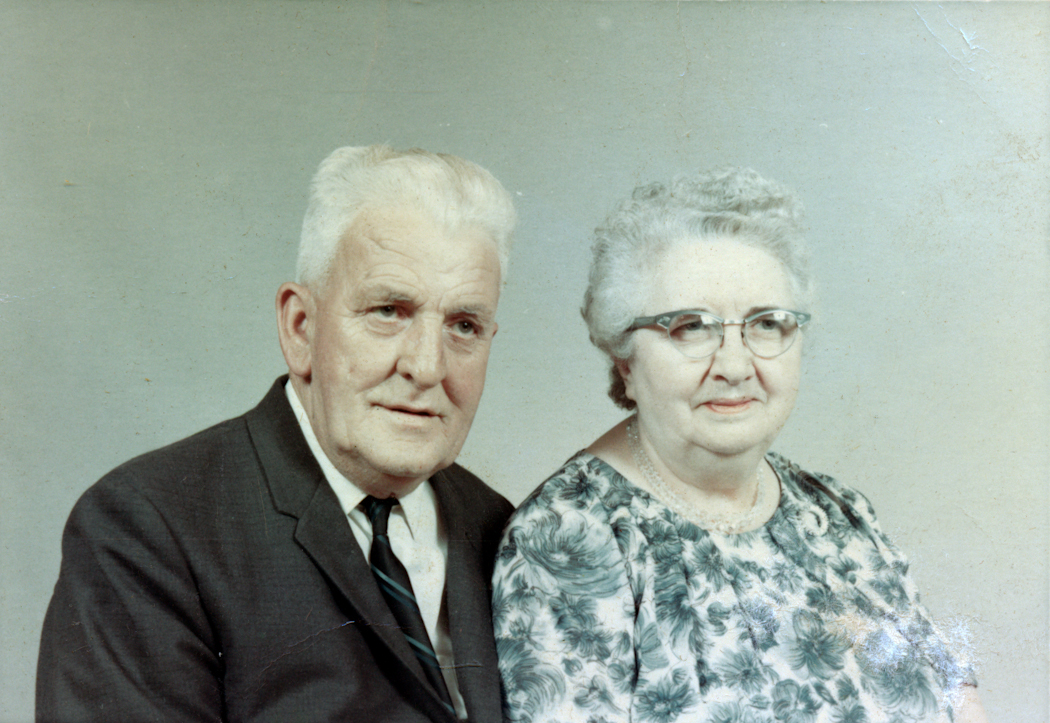 Photo of William P. and Mildred (Belknap) Williams. Taken 6 AUG 1966