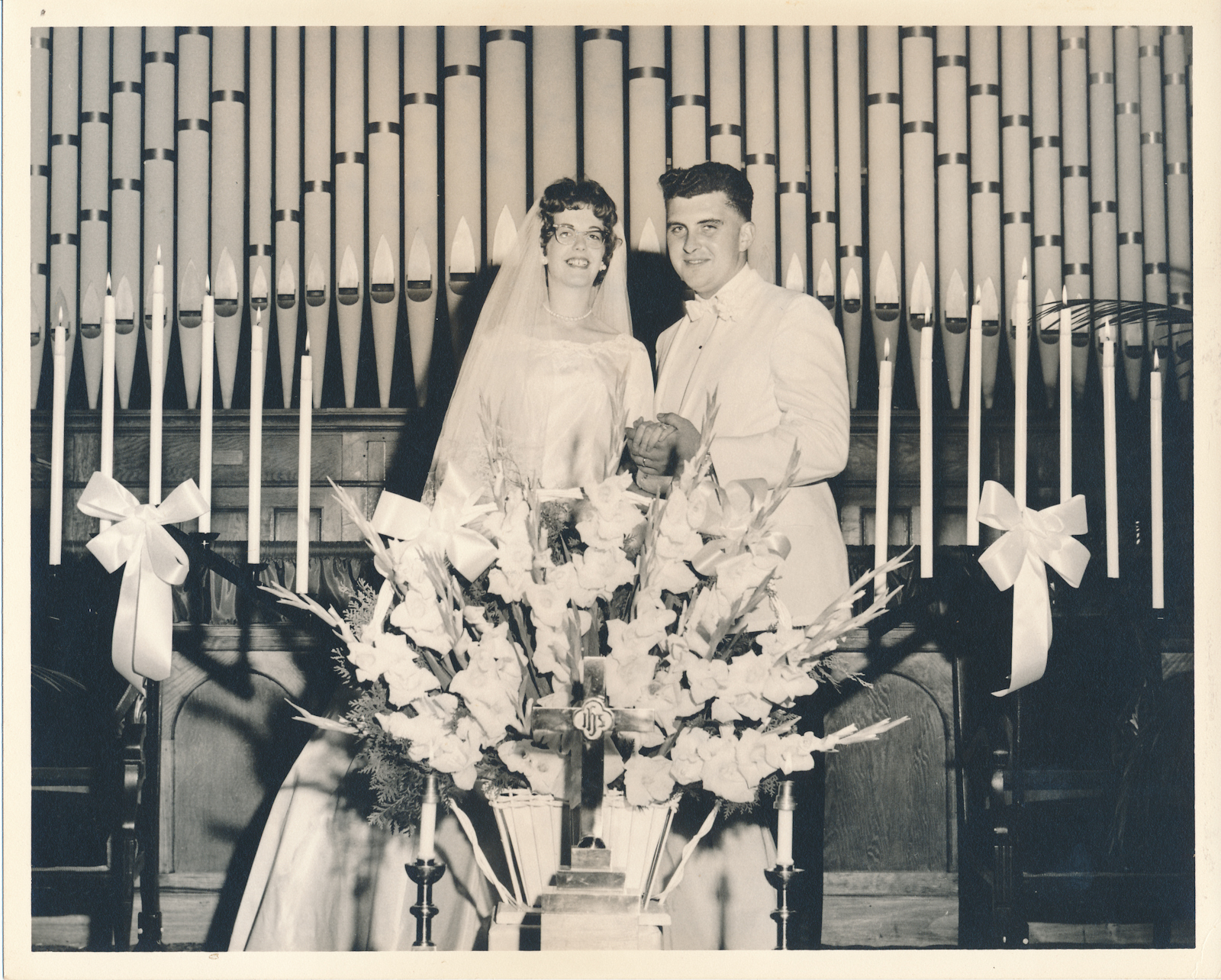 Esther and Bill Williams on their wedding day.